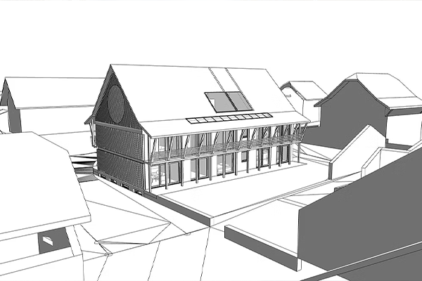 Modélisation 3D Architecture technique BIM (Building Information Modeling) Rendus réalistes Visualisation architecturale Architektonische Planung Maßgeschneidertes Projekt Virtuelles Bauen Kundenpräsentation Plans techniques